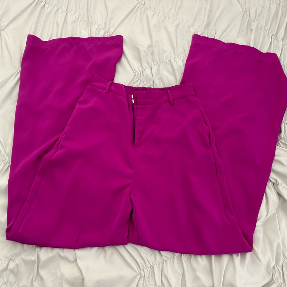 Karlie Fuchsia Wide Legged Pants - image 1